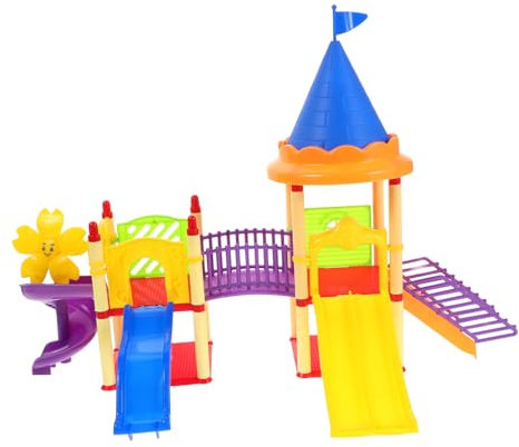 KICHOUSE 1satz Mini Spielplatz Modell Mit Rutsche Kinderspielzeug Für Kreatives Spielen Für Puppenhäuser Und Spielplätze Sorgt Für Freude Und Fantasie Bei Kindern