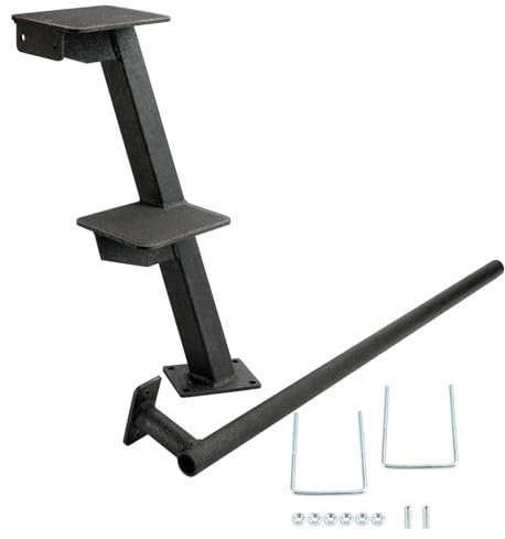 Hyuduo Adjustable Rotatable 360 Trailer Step Makes Boarding Easier with Boat Trailer Steps,Compatible with Most Bass Boats and Trailers, Stainless Steel Paint for Durability