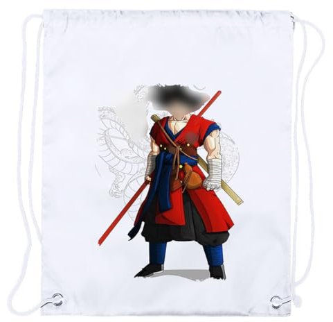 MERCHANDMANIA 2 Mochilas DE Cuerdas heroe Aventuras Serie Dibujos Lucha Artes Marciales Playa Piscina Picnic Excursion Personalizada