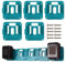 FiTspi 5 Pack Battery Holder for Makita 18V Li-ion Battery Tools Machine Holder, Storage Rack Wall Mount for Makita BL1860 BL1850 BL1840 BL1830