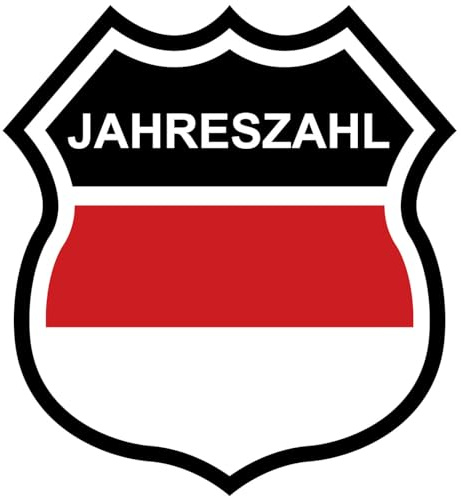 Samunshi® Monaco Fahne mit Wunsch Jahr Flagge Aufkleber Wappen Abzeichen Autoaufkleber für Motorrad Fahrrad Roller oder Auto Sticker Fahrrad Mtb Mountainbike Rennrad 9,2 x 10cm