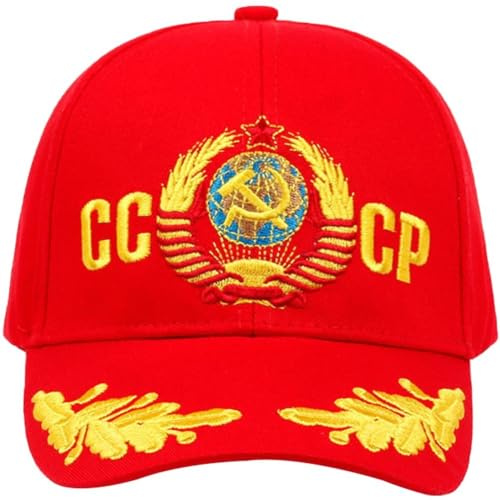 HiyyFloy Russische Baseballkappe, Unisex, Bestickte Baseballkappe, Baumwolle, Snapback-Kappen, Goldene Doppeladler-Stickerei, Verstellbarer Hip-hop-Hut