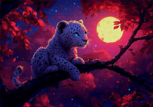 Jigsaw Puzzles for Adults 3000 Leopard Impossible Jigsaw for Adults Educational Games Moon Puzzle 3000 Pieces Suitable Beginners and Girl Aged 14 up Also Women and Men Beautiful Gifts 122x81cm C-135