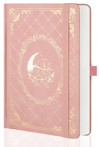 MGGAO Liniertes Notizbuch für Frauen und Männer, A5-Hardcover Notizbücher | 320 Nummerierte Seiten, 100 g/m² Dickes Papier zum Schreiben, College-liniert Notizbuch für Schule, Reisen, Arbeit