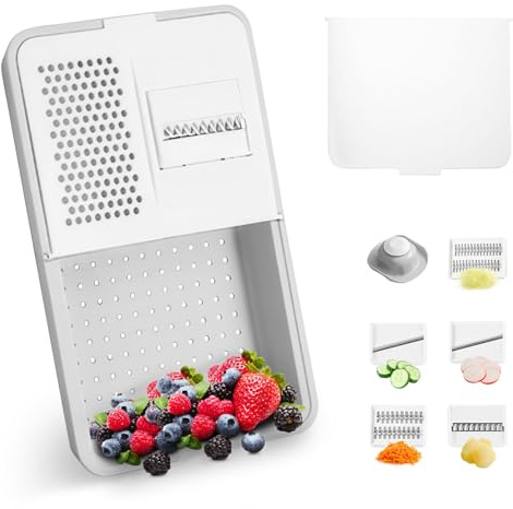 Mesenymm Veggie Tray Plastic Cutting Board with Sink Strainer Storage