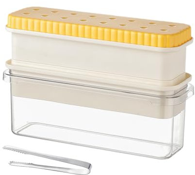 Plateaux à glace pour congélateur avec couvercle - bac à glaçons avec couvercle | Moule de machine à glaçons pour congélateur, outil de cuisine à libération facile pour