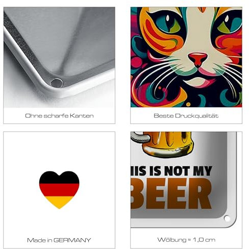 STOP - Cartello in metallo per esterni, 27 x 10 cm