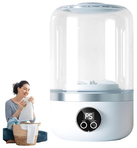 Mini machine à laver à ultrasons portable rechargeable pour sous-vêtements, petite machine à laver sans fil pour vêtements de bébé, sous-vêtements, chaussettes, mini design pour appartement, camping