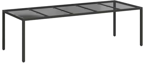 vidaXL Gartentisch Pur Schwarz Poly-Rattan | Hält viel aus und ist echt langlebig, Ruck-zuck sauber, bringt dir Zeitersparnis, So leicht wie eine Feder,