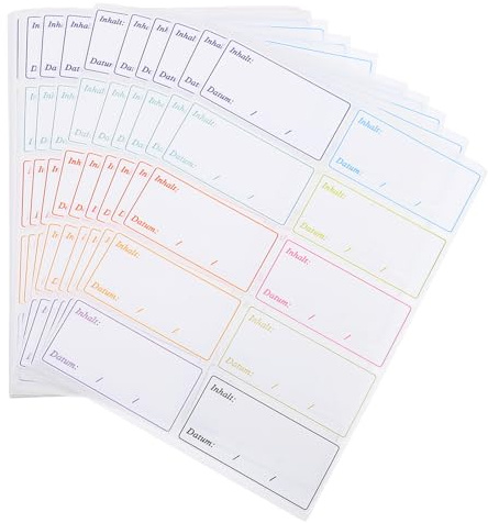 HOMSFOU 100 Sheets Removable Freezer Labels Roll for Food Storage Blank Stickers Easy Peel Date Tags for Refrigerator Containers Jars and Freezer Bags