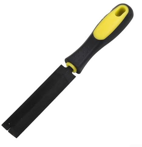 Sharpening File for Pruning Saws and Garden Tools Featuring T12 Bearing Steel Blade and Comfortable TPR Handle for Enhanced Tool Maintenance (4inch)