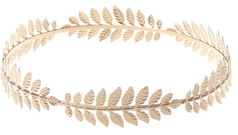 DIPZO Goldene Blätter-Krone Tiara Haarband, Griechische Römische Lorbeerkranz Haaraccessoire für Frauen, Boho-Göttin Haarschmuck, Brautaccessoire, Hochzeit, Kostüm und besondere Anlässe