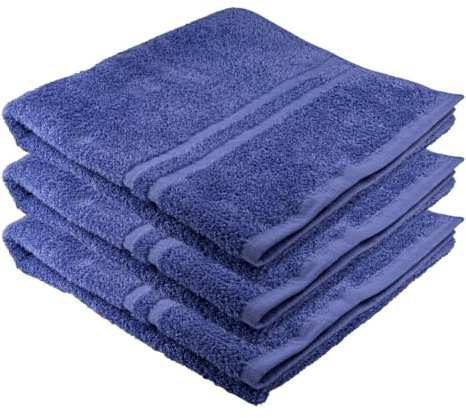 Clinotest 3er Badetücher-Set –100x150 cm,100% Baumwolle, Premium-Qualität, 450 g/m² – Weich, Saugstark, Langlebig, Schnelltrocknend, Perfekt für Badezimmer & Hotels, Blau