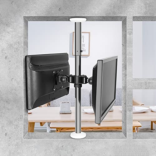 Adjustable TV Stand, Dual TV Mount, Fits 12-27 Inch LED Screens, 67-82 cm (26.3-32.2 Inches), 360° Swivel, Telescopic Height Adjustable TV Bracket.