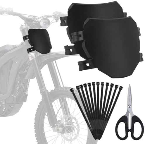 2 Pack Electric Bike Number Plate - Universal Downhill Electric Bike Plate | Fit for Q20, S1/S2/Y1/RX, X1S/X/X2, LBX, Sting MX3/MX4/MX5, XXX, Mantis, Dragster, Pro SS/SR/S, Soleil 01, RTR-Black