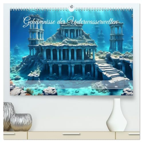 Geheimnisse der Unterwasserwelten (hochwertiger Premium Wandkalender 2026 DIN A2 quer), Kunstdruck in Hochglanz: Tauchen Sie ein in die faszinierenden ... versunkene Stadt. (CALVENDO Orte)