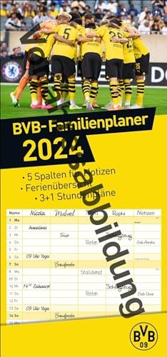 BVB Familienplaner 2025: Der Kalender für Fußball-Familien: Terminplaner mit 5 Spalten und den Stars des BVB. Ein Familien-Kalender mit viel Platz für Notizen. (Bundesliga Kalender Heye)