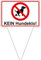 Steckschild Schild Kein Hundeklo! Hinweisschild 200x300 mm stabile Aluminiumverbundplatte 3mm stark, Tretminen Hund Schild