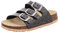 Superfit Mädchen Fussbettpantoffel Schwarz/Silber 0100 Pantoffeln, Schwarz Silber 0100, 34 EU