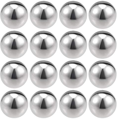 sourcing map 16Stk. 304 Edelstahl hohl Kappe Kugel Ball für Geländer Treppe Spindel Pfosten 25mm Durchmesser