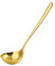 sourcing map Stainless Steel Soup Ladle Spoon 7.8 Inch One Piece Design Restaurant Kitchen Cooking Flatware for Serving Soup Gold Tone