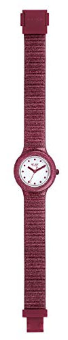 HIP HOP Orologio DONNA SPARKLING MANIA quadrante MONO-COLORE BIANCO movimento QUARZO e CINTURINO SILICONE BORDEAUX HWU1022
