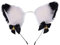 Doeheah Katzenohren Haarreif Fuchsohren Stirnband Haarnadel niedlich Haarschmuck Halloween Kostüm Anime Lolita Cosplay Mädchen Damen und Kinder Weiß + Schwarz