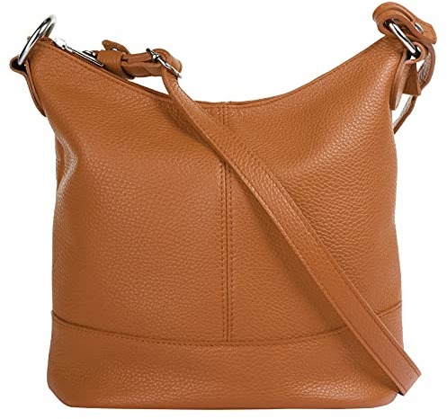 Cluty Umhängetasche Echt Leder Damen Made in Italy, Handtasche, Schultertasche, Crossbody Bag aus Leder
