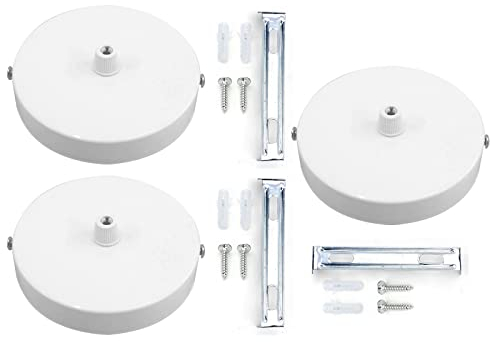 Baldaquin de plafond, avec décharge de traction intégrée, 80 x 25 mm, pour suspension, convient à toutes les lampes