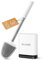 Sellemer Toilet Brush and Holder Set 3 Pack for Bathroom, Flexible Toilet Bowl Brush Head with Silicone Bristles and Stainless Steel Handle, Compact Size for Storage, Ventilation Slots Base