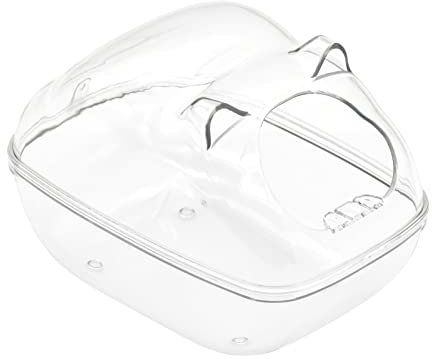 Skyzone Hamster Bain de Sable Récipient Transparent Cage de Baignoire pour Petit Animal de Compagnie, Accessoires de Boîte de Bain de Sable en Plastique pour Hamsters Syriens et Autres Petits Animaux