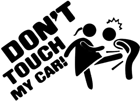 Auto Fenster Car Sticker Aufkleber,Asudaro Don't Touch My Car Body Aufkleber Aufkleber Auto Lustige Warnaufkleber Aufkleber Geeignet Für Autoaufkleber Schilder Auto Styling Dekor,12cmx8cm,Schwarz