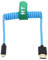 HangTon Micro HDMI auf HDMI 4K 8K Ultra HD Kabel für Sony A7c A6500 A7III Canon EOS M R5 R7 GH4 X-T4 Z50 Kamera ATOMOS Ninja V Feelworld Monitor Typ A D HDMI 2.1 blau geflochten gewickelt 30cm