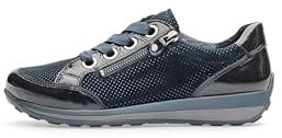 ARA Damen Osaka Low-Cut Sneaker, BLAU,Midnight, 38 EU Weit
