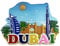 Dubai 3D Fridge Magnet Souvenir Gift,Resin Handmade Dubai Refrigerator Magnet Home & Kitchen Decoration Collection