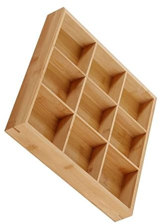 Wooden Serving Tray Eco-Friendly Divided Wooden Tray (9 Compartments)