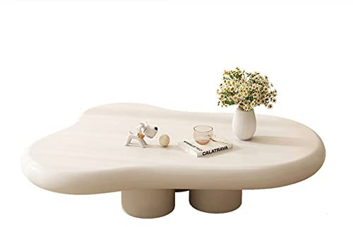 Beistelltische Sofatisch 39-Zoll-Couchtisch in Wolkenform, Keil-Teetisch, moderner Mitteltisch aus Faserplatten-Beistelltisch for Wohnzimmer, Zuhause, Büro, strapazierfähige Beinstütze Nachttisch Tisc