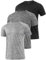 Star Vibe 3er Pack Sportshirt Set Für Herren T-Shirts Atmungsaktive Fitness Tshirt Gym Funktionsshirt Kurzarm Black/Dark Grey/Light Grey L
