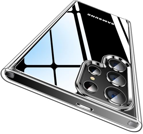 CASEKOO Crystal Clear [Nie Vergilbung] für Samsung Galaxy S24 Ultra Hülle 5G 2024 [Unzerstörbarer Militärschutz] Stoßfest Handyhülle Dünn Transparent Slim Case S24 Ultra Cover 6,8'' - Durchsichtig