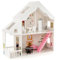 COSTWAY Puppenhaus Holz, 2 stöckige Puppenstube mit Zubehör & Möbeln, Dollhouse Spielzeug für 28-36 cm Puppen, für Kinder ab 3 Jahre