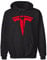 SHOIAY Te?SLA* Printed Men s Short Sleeve Round Neck Ringer Letters Printed Male Tees Casual Boy's Tops Hoodie Hoody Sweatshirt Black L