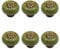 6 Stück Keramik Griff Runde Schrankknöpfe Vintage Schubladengriffe Türknöpfe Möbelknöpfe Küchengriffe mit Schraube für Küchenschränke,Kommode,Schubladen,Möbel,Heimdekoration (A,Green)