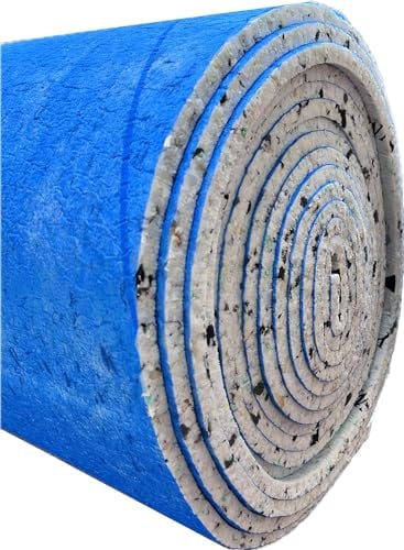 IMPERIAL STUDIOS Sottotappeto in memory foam PU 5 m2, spessore 12 mm, antiscivolo per tappeti, sottostrato morbido e imbottito, isolamento termico e acustico, colore blu