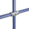 WITTKOWARE Rohrverbinder aus verzinktem Temperguss, für Rohr-Außendurchmesser 42,4mm (1¼), Formteil: Kreuzverbinder mit Durchgang