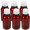 OUNONA Plastic Pill Bottles, 6pcs 100ml Empty Medicine Bottles with Screw Caps, Wide Mouth, Transparent, Graduated, Eco-Friendly, Ideal for Home Medication Storage and Organization