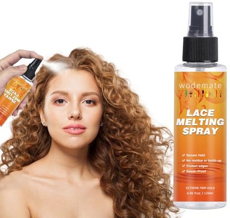 Wig Glue Melting Spray Wig Lace Melting Spray for Wigs Lace Tint Spray for Wigs Waterproof Latex-Free and Oil-Proof Hair Extension Gel for Closed Wigs Suitable for Lace Front Wigs