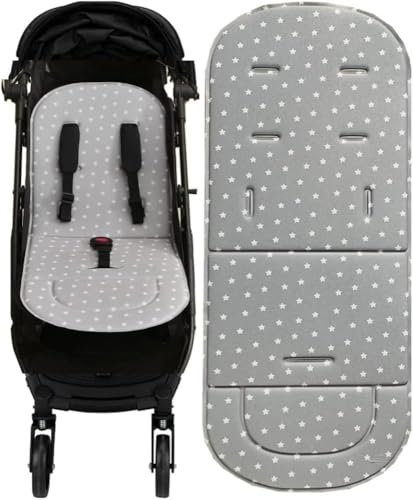 Colchoneta Silla Paseo Universal, Funda Carro de Bebé Universal, Cojín para Cochecito Bebé Acolchada, Ligera, Suave y Transpirable Cojin suave para asiento de carrito bebe