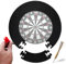 PRITOK Dart board Surround Ring: 5-Piece Dartboard Surround, Dart Board Wall Protector Ring Splicing, Removable EVA Jigsaw Dart board Ring, Portable Dart Board Wall Protector for Dart Lovers (Black)