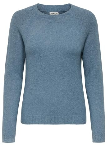 ONLY Damen Pullover Strickpullover ONLRICA Life 15204279 ,China Blue ,L