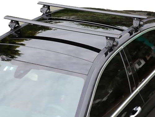 MEDAPI Auto Dachträger für Audi A4 B5 E8 B8 Cabrio Avant Wagon Sedan 1996-2019, Aluminium verstellbare Auto Dachgepäckträger Querträger Relingträger Gepäckablage ZubehöR,Black